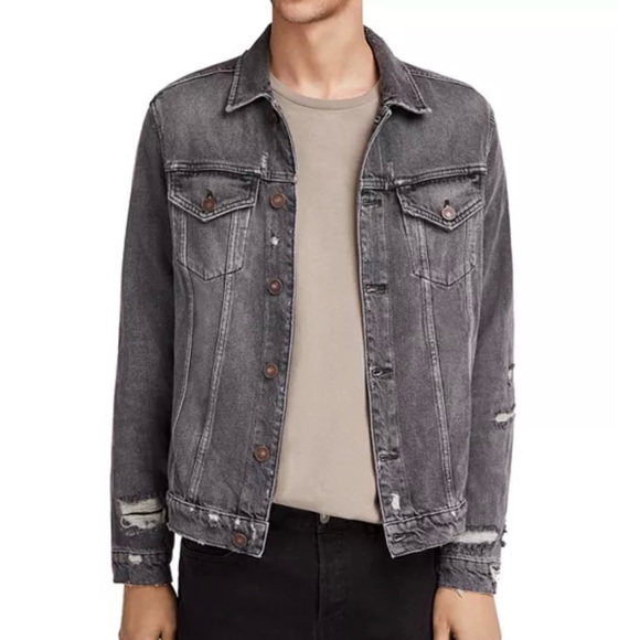 All Saints Other - ALL SAINT Beltar Distressed Denim Jacket